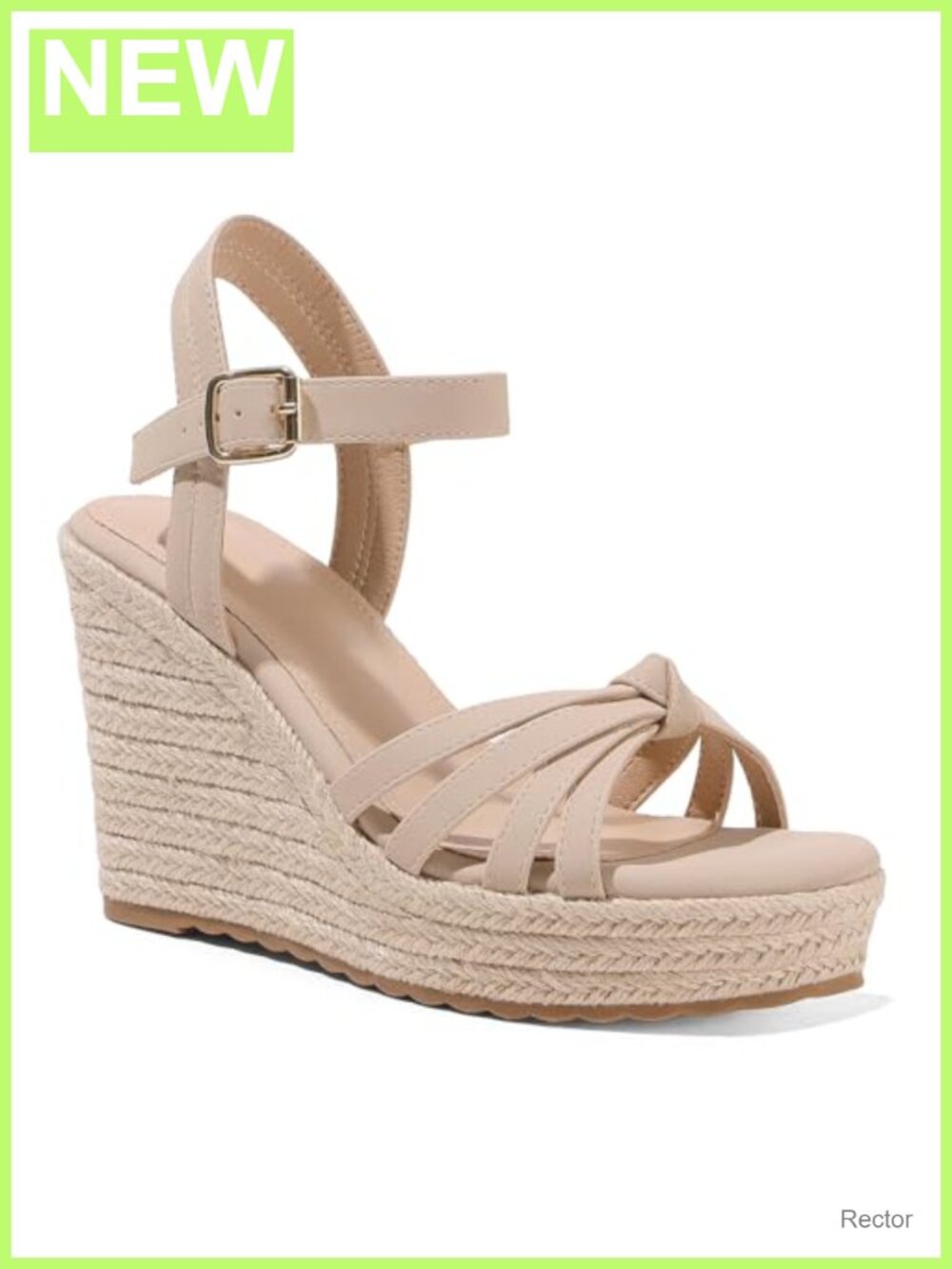 Wedge Heels Sandals Open Toe Platform Espadrilles Linen Straw 3.94in